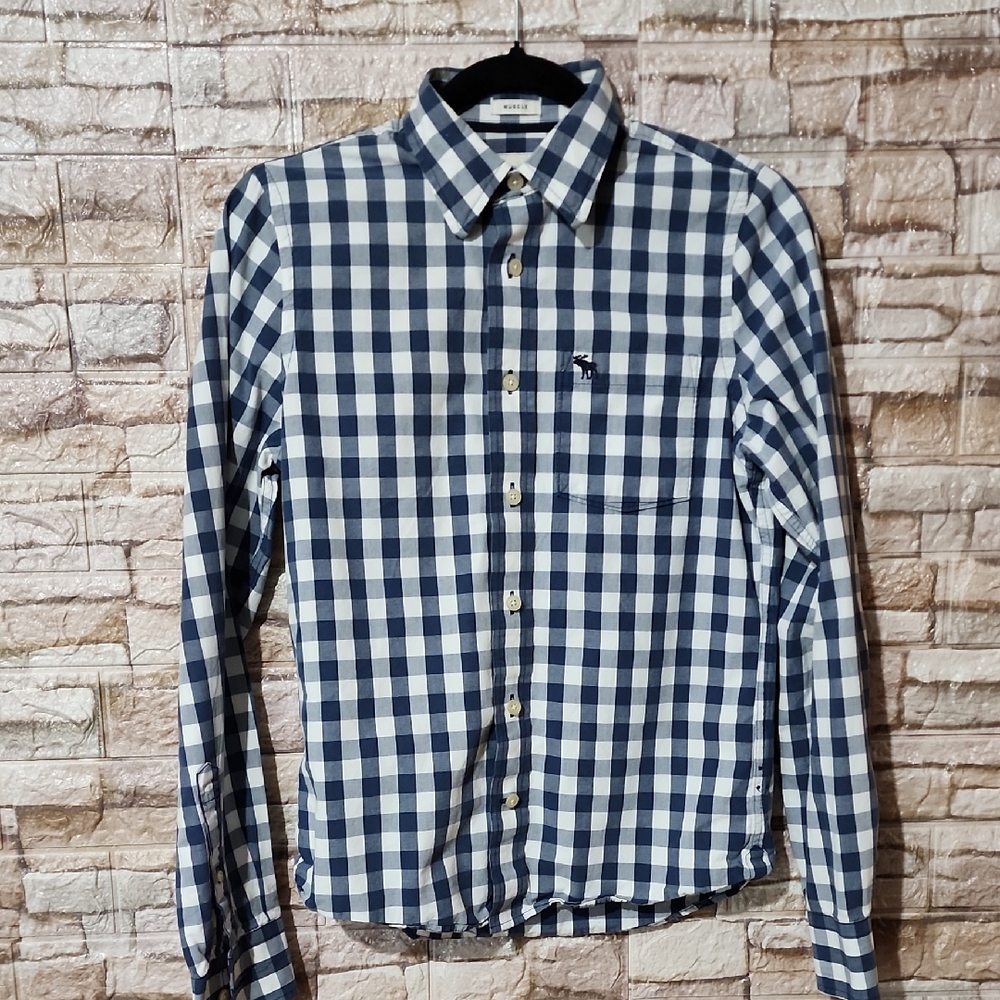 Abercrombie Kids Navy Checkered Shirt